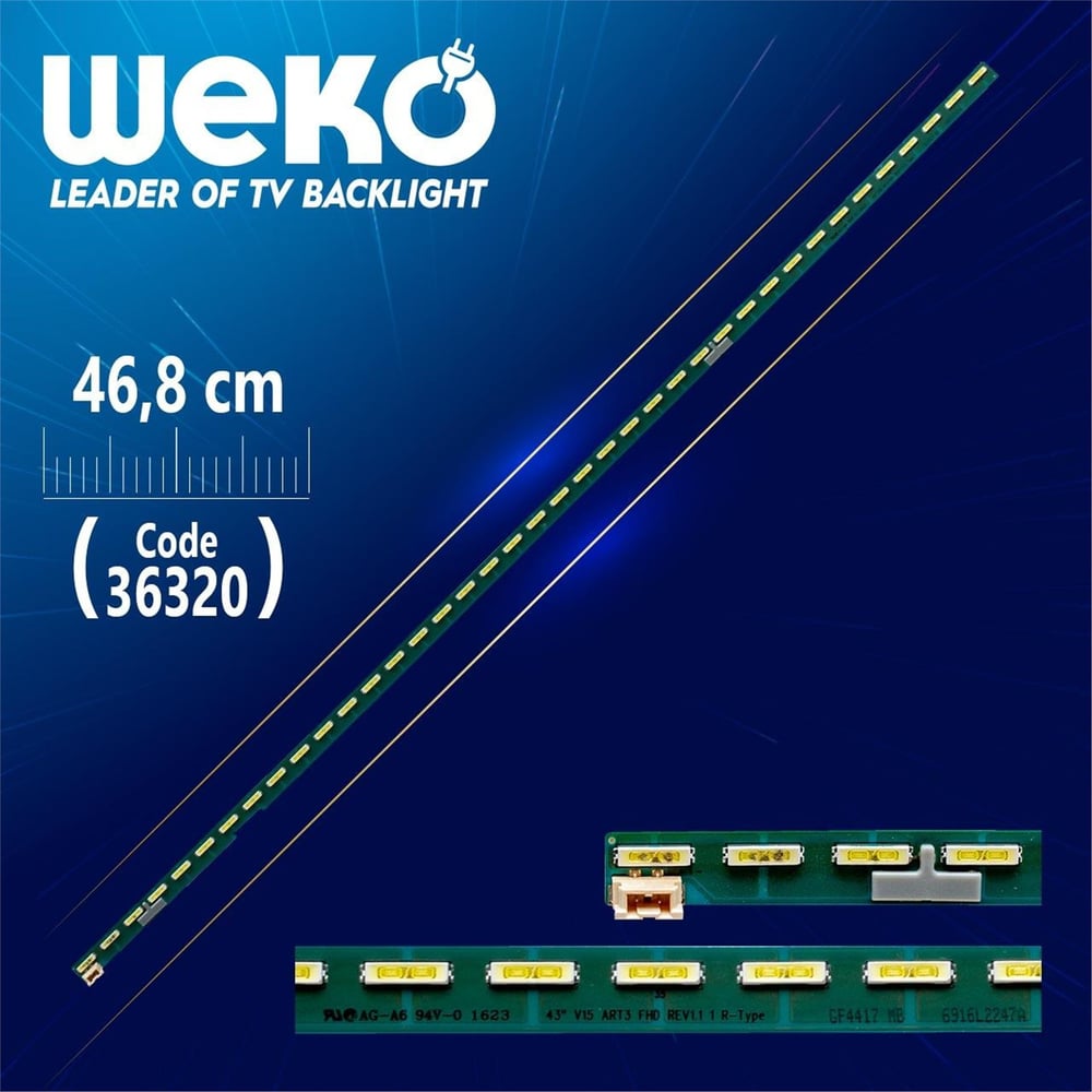 Weko 43'' V15 ART3 FHD REV1.1 1 R-TYPE - 6916L2247A - ( 46.8 Cm ) - 39 Ledli - Tv Led Bar - Tv Led Bar