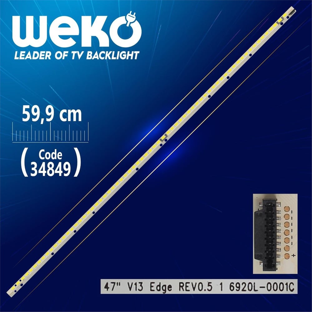 Weko 47 V13 EDGE REV0.5 - 66 Ledli 59.9 Cm - WK-205 Led Tv Bar - Tv Led Bar
