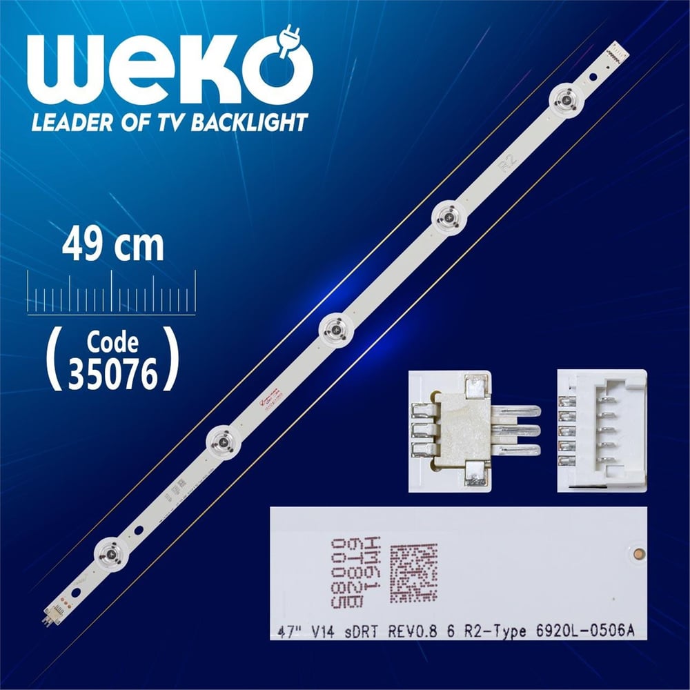 Weko 47'' V14 SDRT REV0.8 6 R2-TYPE 6920L-0506A - 49 Cm 5 Ledli - (WK-837) Tv Led Bar - Tv Led Bar