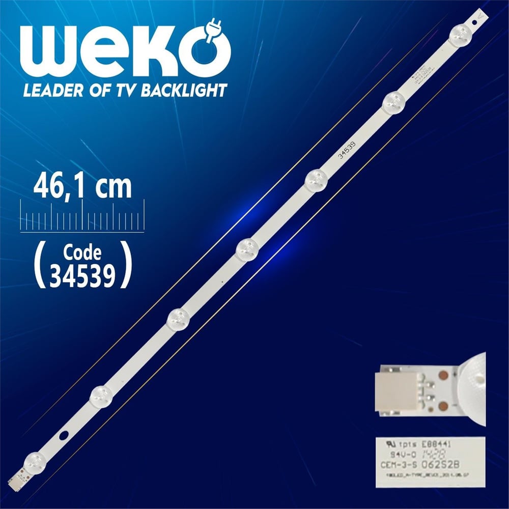 Weko 48Dled_A-Type_Rev01 - 46.1 Cm 7 Ledli - (Wk-185) - Vestel Led Bar