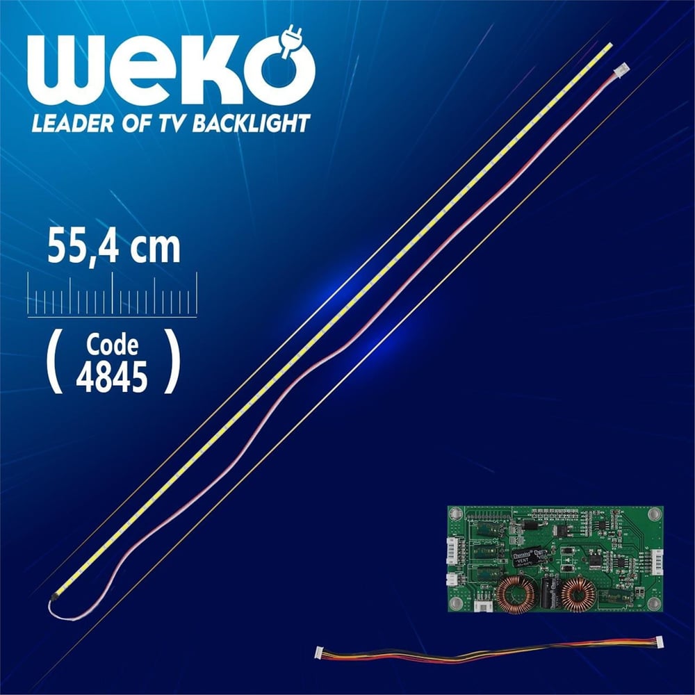 Weko 50'' Universal E-Led 63 Ledli (7020) 554Mm 360-450Ma 63-66V Çift Led+Sürücü+Kablo Takım (Wk-1371) - Universal Ledler