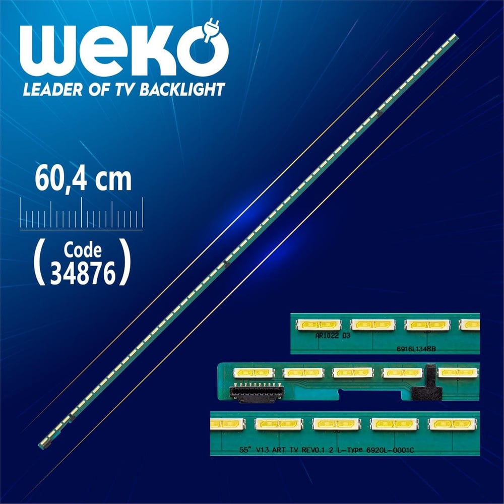 Weko 55'' V13 ART TV REV0.1 2 L-TYPE 6920L-0001C - 57 LEDLİ 60 CM - (WK-209) Tv Led Bar - Tv Led Bar