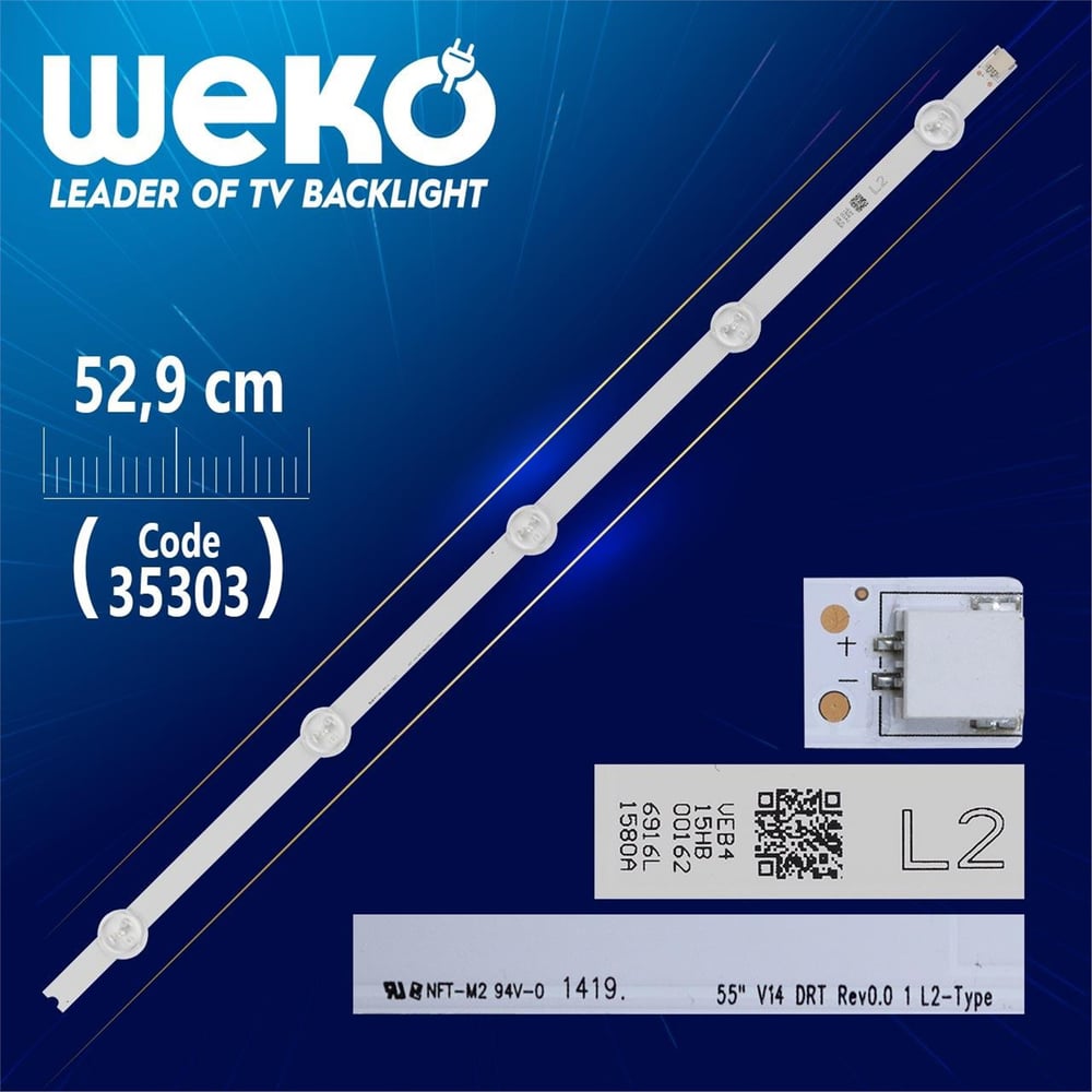 Weko 55'' V14 DRT REV0.0 1 L2-TYPE - 6916L1448A - 52.9 Cm 5 Ledli - (WK-931) Tv Led Bar - Tv Led Bar