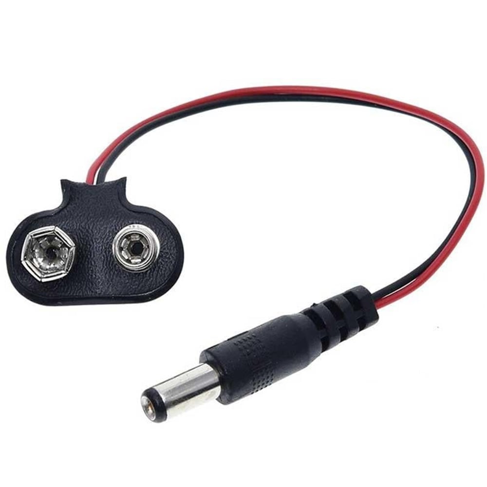 Powermaster 9 Volt 2.1 Mm Jacklı Pil Başlığı (IC-232A) - Fiş - Jack - Şase - Buton - Konnektör