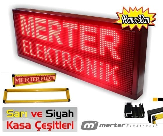 96*32 HAZIR KAYAN YAZI LED TABELA KIRMIZI