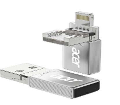 ACER X-363 USB + LIGHTNING ÇİFT GİRİŞLİ TF/MICROSD KART OKUYUCU DÖNÜŞTÜRÜCÜ
