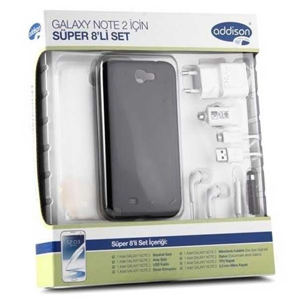 ADDISON IP-592 SAMSUNG GALAXY NOTE 8'Lİ SET (SİYAH*BEYAZ)