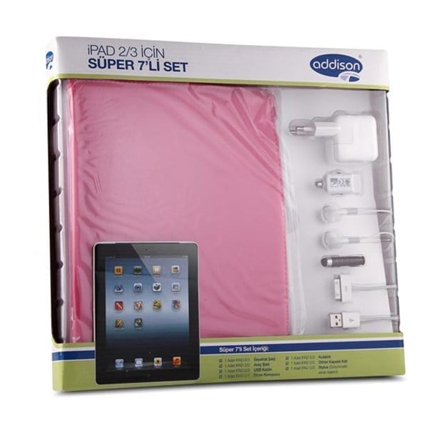 ADDISON IP-593 IPAD 2*3 TABLET PC KILIFI 7'Lİ SET (SİYAH*BEYAZ)