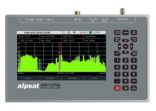 ALPSAT AS07STCA DVB SİNYAL ANALİZÖRÜ