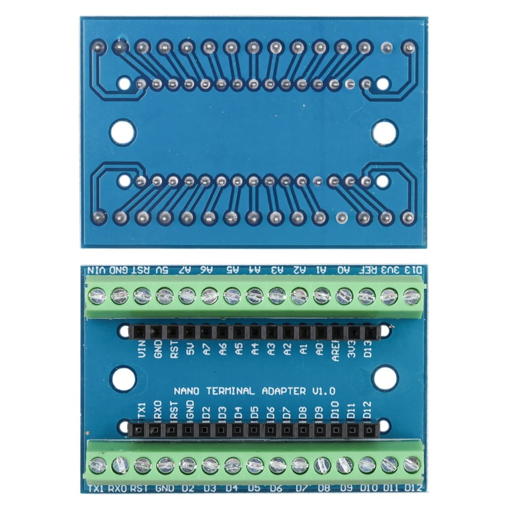 ARDUİNO NANO TERMİNAL ADAPTER V1.0 (KLEMENS GENİŞLETME MODÜLÜ)