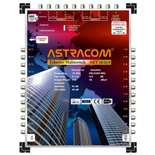 ASTRACOM NET10*24 SONLU INTERNET MULTISWITCH UYDU SANTRALİ