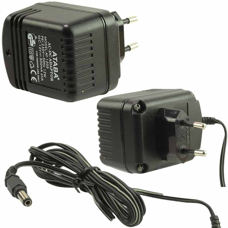 ATABA AT-1205 12 VOLT - 0.5 AMPER PRİZ TİPİ ADAPTÖR