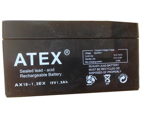 ATEX 12 VOLT - 1.3 AMPER AKÜ (97 X 43 X 52 MM)