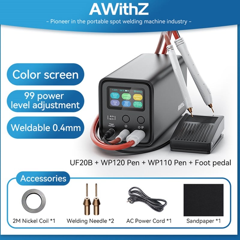 AWITHZ UF20B 18650 LİTYUM PİL DIY NİKEL LEVHA PUNTA KAYNAK MAKİNESİ
