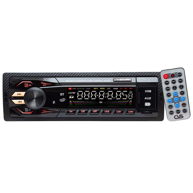 CVS SOUND DN-6301 USB/SD/FM/AUX/BT İSO SOKETLİ MEKANİKSİZ OTO TEYP 4X60 WATT