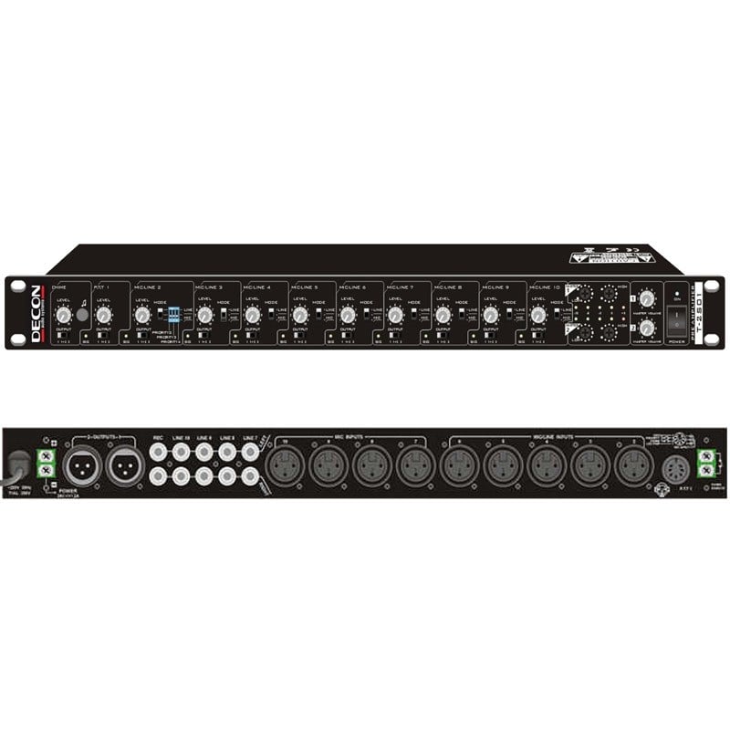 DECON DP-101S 9 KANAL ACİL ANONS PREAMFİ MİXER (ACİL)