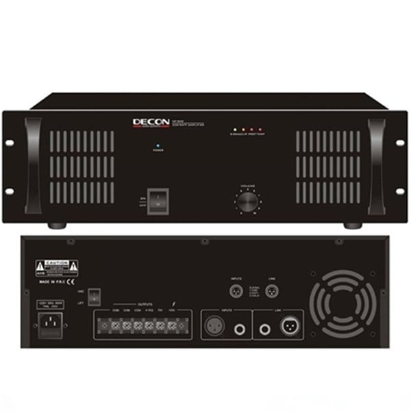 DECON DP-800 800W 4-16 OHM 70-100V RACK MONTAJ 3 U HAT TRAFOLU POWER AMFİ