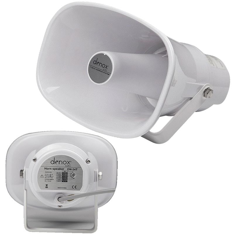 DENOX DN-34T DIŞ MEKAN 100V/8 OHM HAT TRAFOLU HORN HOPARLÖR