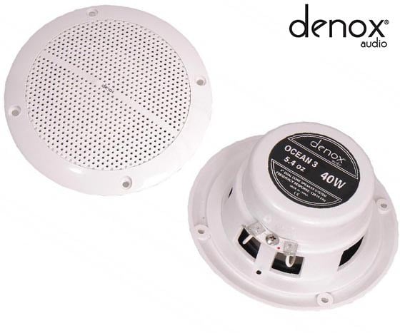 DENOX OCEAN-5 MARINE 13 CM 40 WATT 2'Lİ TAKIM TRAFOLU ALÇIPAN HOPARLÖR