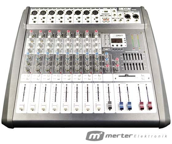 DEXUN CMX-8 USB'Lİ 2X300W 8 KANAL POWER MIXER