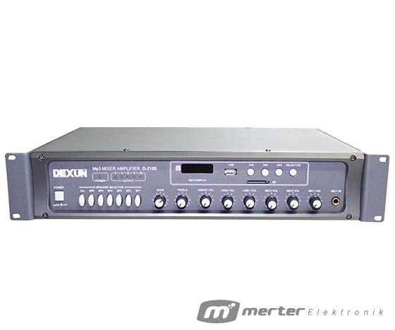 DEXUN D-2100 250W USB HAT TRAFOLU ANFİ (RACK MOUNT)