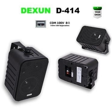 DEXUN D-414 4'' 200 WATT 8 OHM TRAFOLU SİYAH DUVAR HOPARLÖRÜ