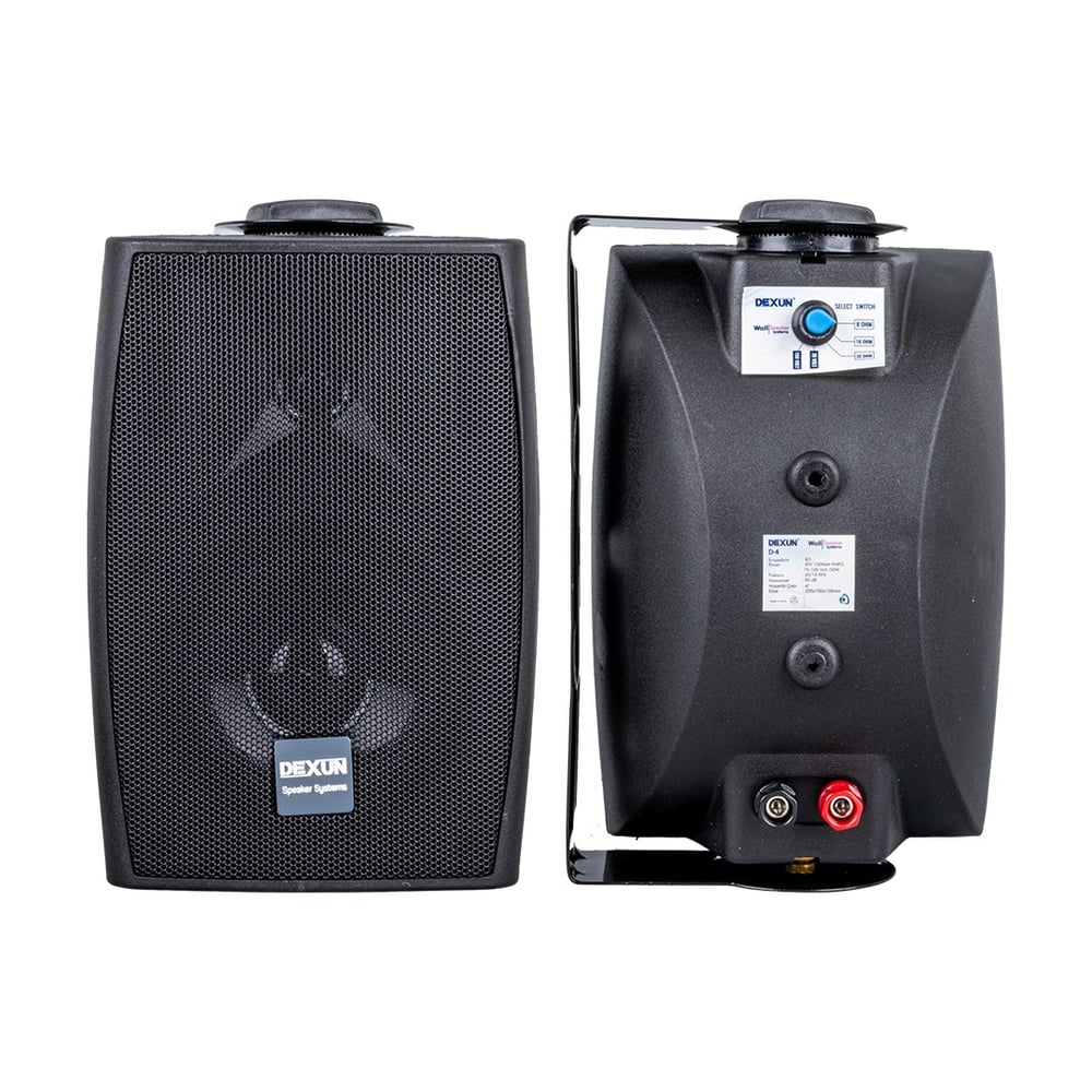 DEXUN D-4T 10 CM 150 WATT 100V 4'' SİYAH TRAFOLU SÜTUN HOPARLÖR (KOMUTATÖRLÜ)