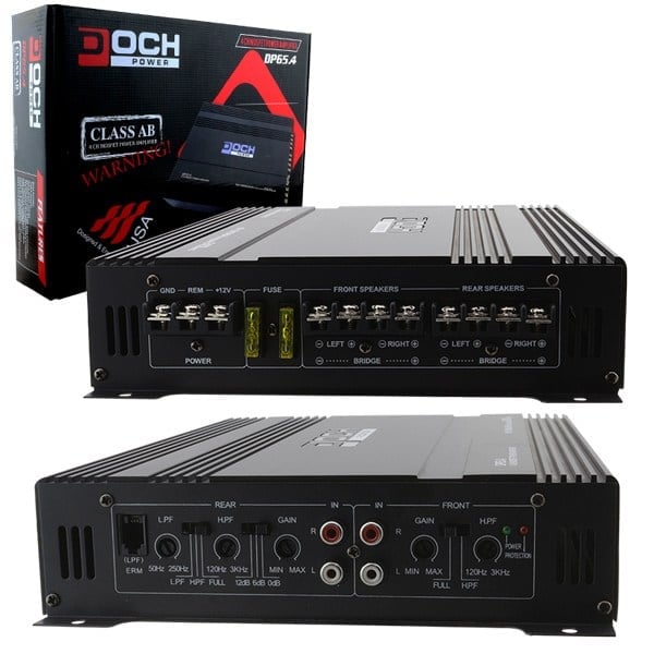 DOCHPOWER DP65.4 4 KANAL 2400 WATT MOSFET OTO ANFİ (BASS KONTROLLÜ)