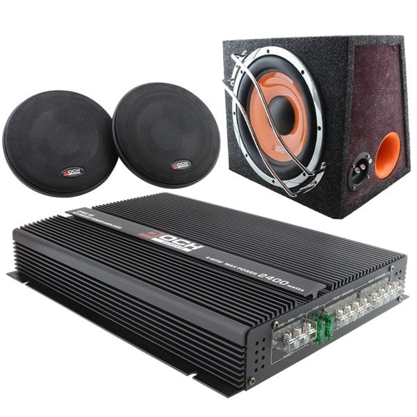 DOCHPOWER MUSIC BOX ANFİ 2400 WATT+1000 WATT BASS+180 WATT MİD TAKIM OTO SET