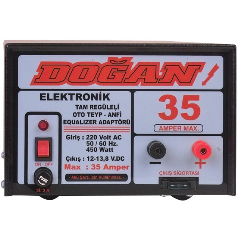 DOĞAN 12 VOLT 35 AMPER REGÜLELİ ADAPTÖR