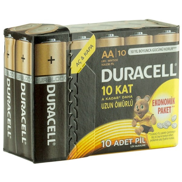 DURACELL BASIC EKONOMİK AA KALEM PİL (10'LU PAKET FİYATI)