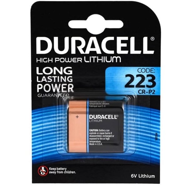 DURACELL CR223A (CR-P2) 6 VOLT LİTYUM PİL (TEKLİ 6*5*30)