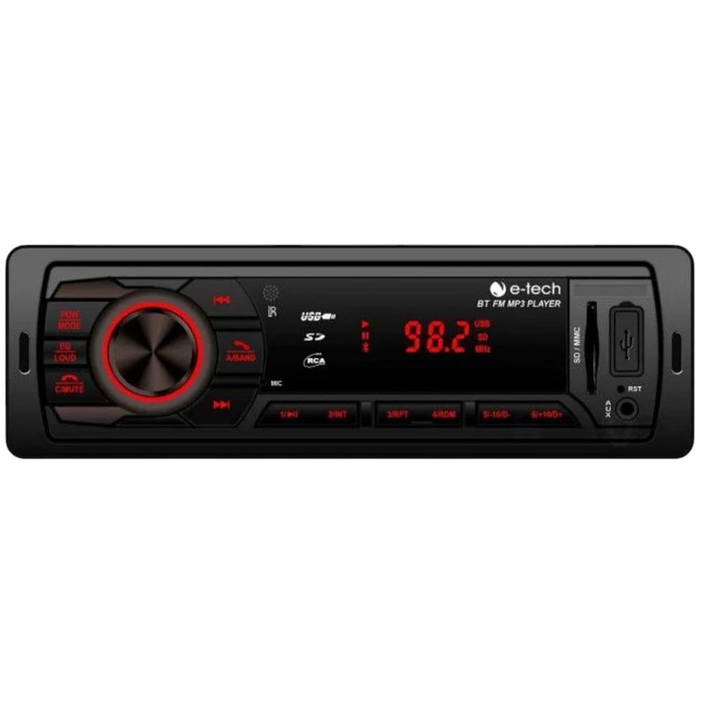 E-TECH E-28434 FM/USB/SD/AUX BLUETOOTH BAĞLANTILI 4X40 WATT OTO TEYP
