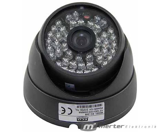 ECOTRONIC EC-248C 1/3 CMOS 600 TVL 48 LED 3.6 MM DOME KAMERA