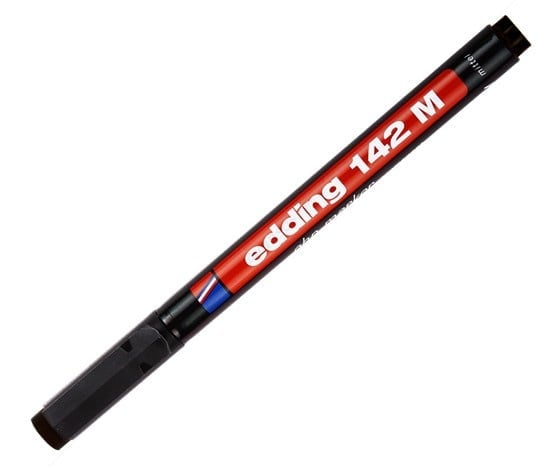 EDDING E-142M SİYAH ASETAT KALEMİ