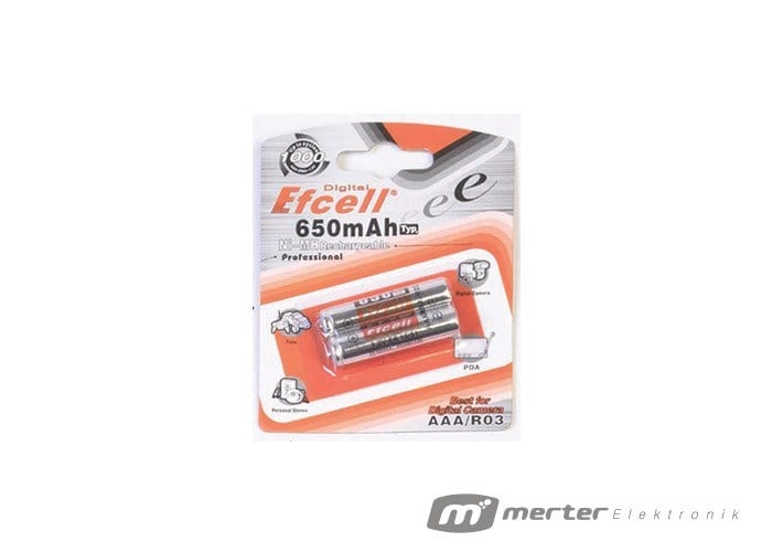 EFCELL 650 MAH İNCE ŞARJLI PİL TEK