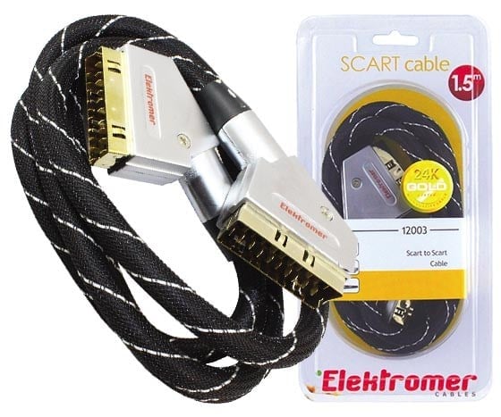 ELEKTROMER 1.5 METRE İPLİ METAL SCART SCART KABLO