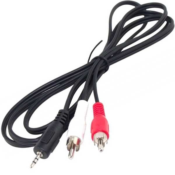ELEKTROMER 2 RCA + 2.5 MM STEREO STANDART ERKEK KABLO