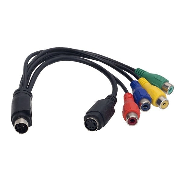 ELEKTROMER MMI ERKEK 7 PİN DİŞİ 4 PİN S-VİDEO TO 4 RCA RGB GÖRÜNTÜ KABLOSU