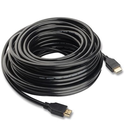 ELEKTROMER PLASTİK DÜZ SİYAH 35 METRE HDMI KABLO