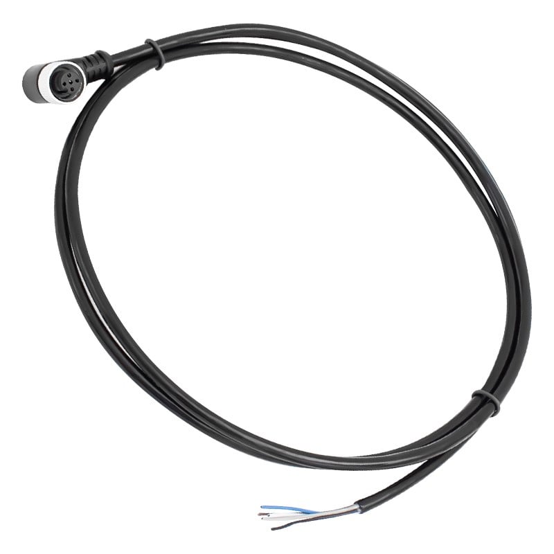 ERCONTEC ERF12-FA5A-1.5BPUR M12 DİŞİ KONNEKTÖR 5 PİN 1.5 METRE 90° PUR KABLO (0.25MM)