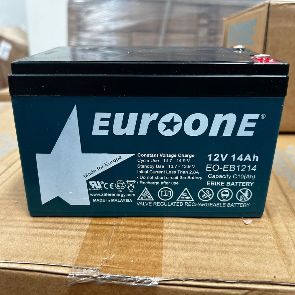 EUROONE EO-EB1214 12 VOLT 14AH E-BIKE ELEKTRİKLİ BİSİKLET AKÜSÜ (150 X 95 X 98 MM)