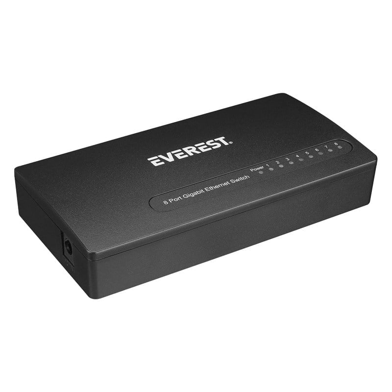 EVEREST ESW-808 8 PORT 1000 MBPS RTL8370N GIGABIT ETHERNET SWITCH HUB