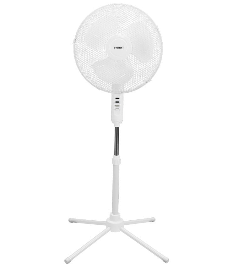 EVEREST FAN10 ECOWIND BEYAZ 16 INCH MAKS 45 WATT 3 KADEMELİ 1100 RPM METAL YILDIZ AYAK 3 BIÇAKLI VANTİLATÖR