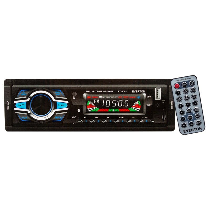 EVERTON RT-6001 USB/TF/FM/AUX/BT BLUETOOTH'LU MEKANİKSİZ OTO TEYP 4X50 WATT