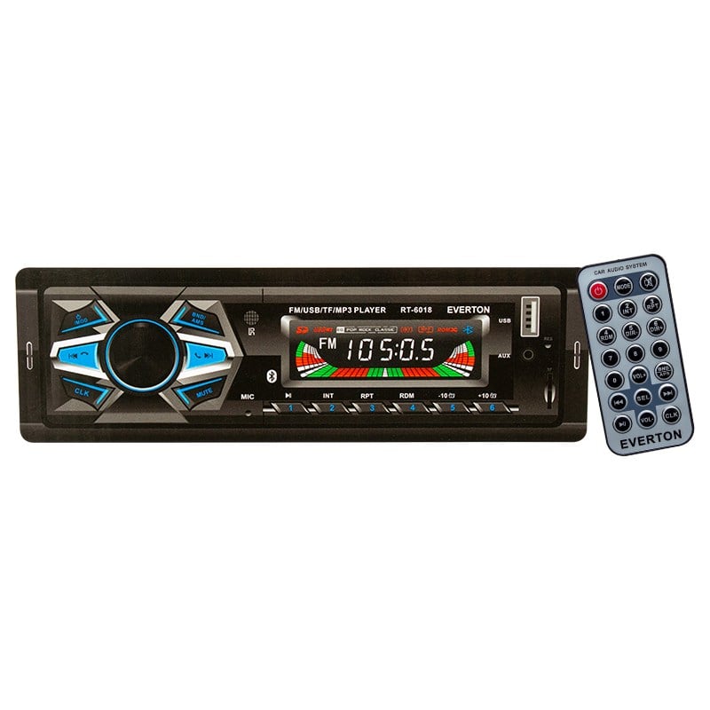 EVERTON RT-6018 USB/SD/FM/AUX/BT BLUETOOTH'LU MEKANİKSİZ OTO TEYP 4X50 WATT