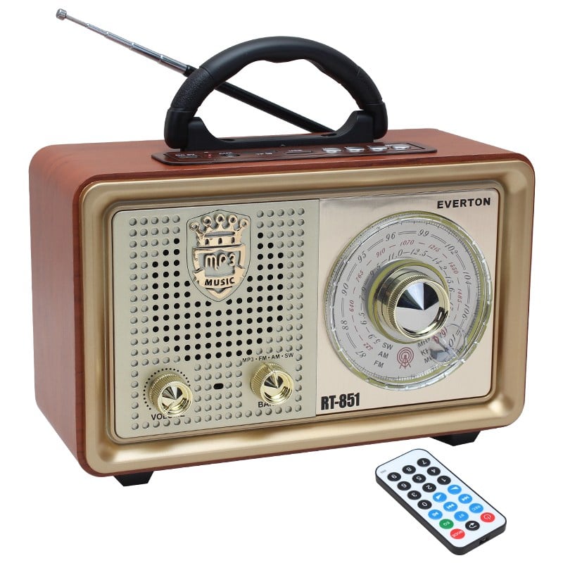 EVERTON RT-851BT USB/SD/FM/BLUETOOTH DESTEKLİ NOSTALJİK RADYO