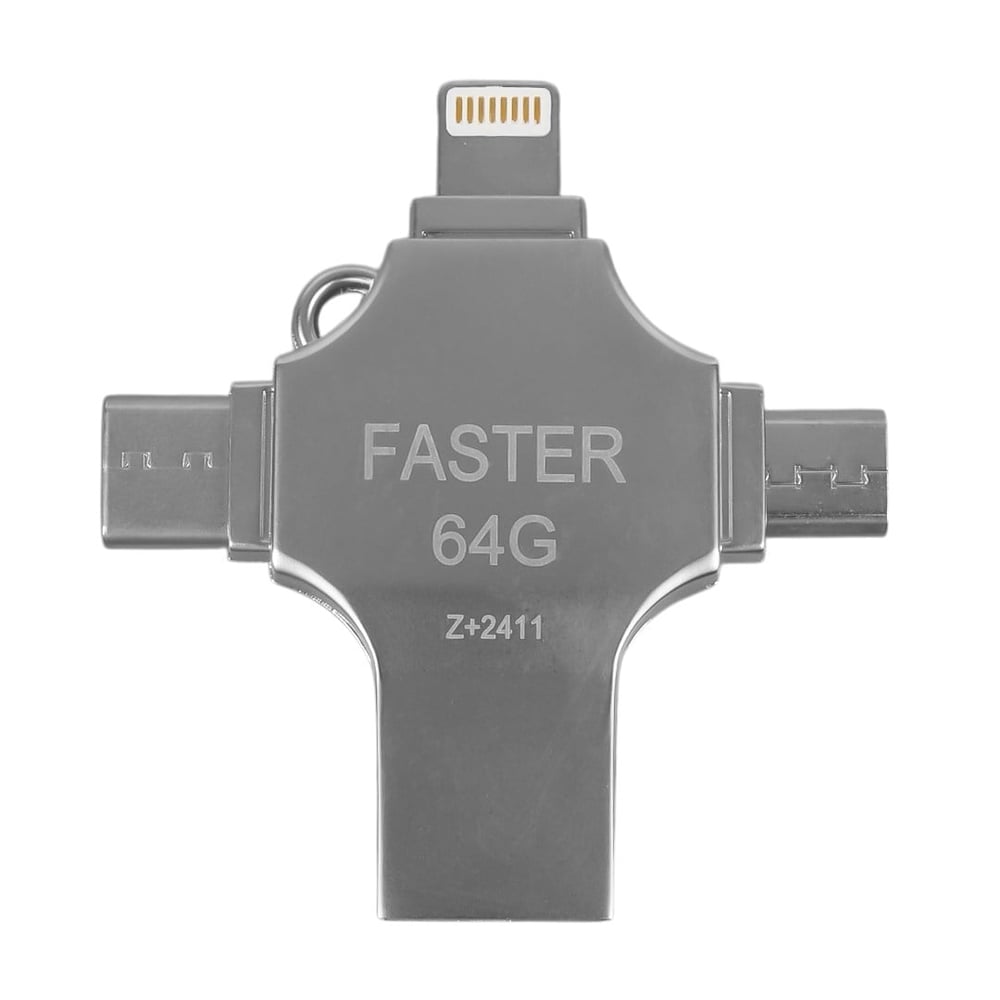 FASTER FS-26600 4 IN 1 64GB FLASH BELLEK (USB - TYPE-C - MICRO USB - LIGHTNING)