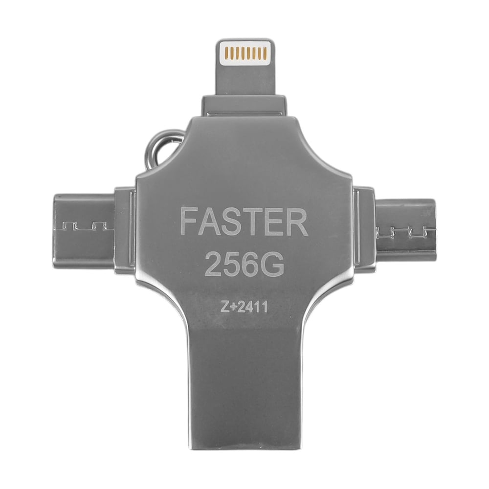 FASTER FS-26602 4 IN 1 256GB FLASH BELLEK (USB - TYPE-C - MICRO USB - LIGHTNING)