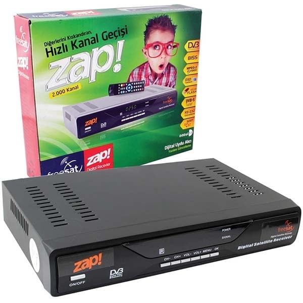 FREESAT ZAP UYDU ALICISI (RF+DISPLAY)